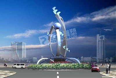 城市景觀雕塑抽象不銹鋼雕塑原創設計