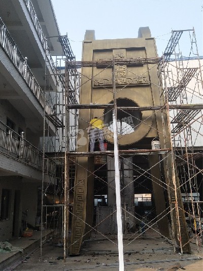 教學樓標志性建筑創意抽象鐘不銹鋼雕塑定制