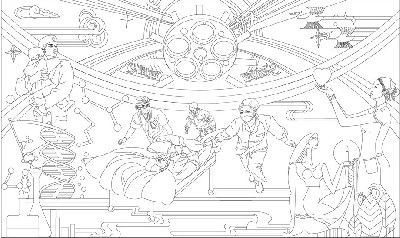 中醫(yī)文化浮雕雕塑原創(chuàng)手繪設計稿