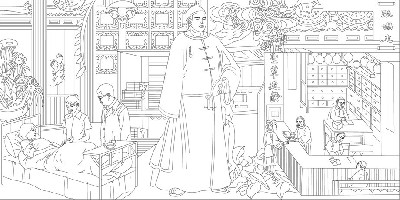 中醫(yī)文化浮雕雕塑原創(chuàng)手繪設計稿