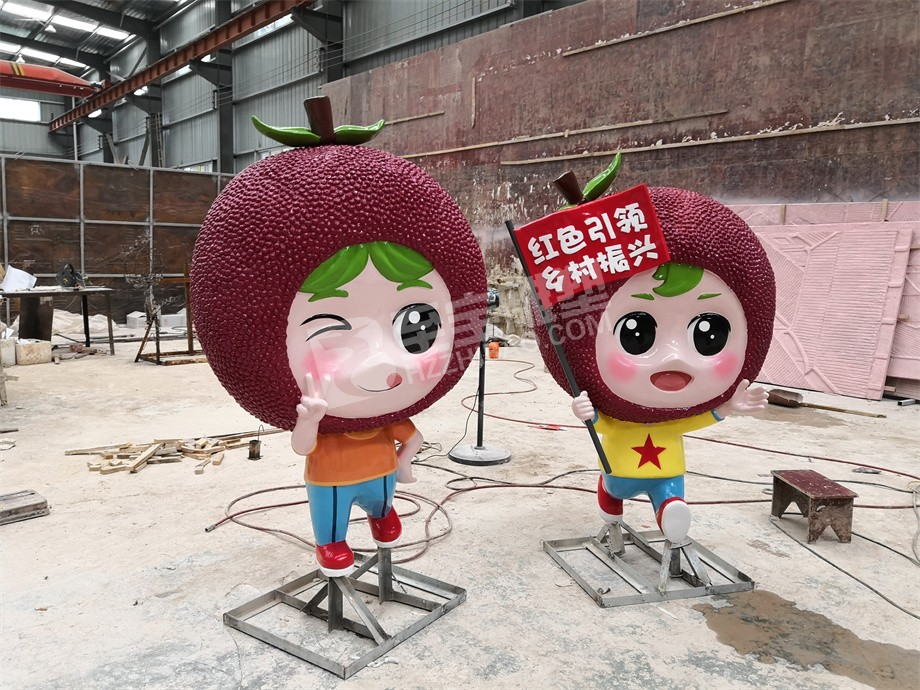 杭州蕭山杜家村楊梅寶寶玻璃鋼卡通形象定制