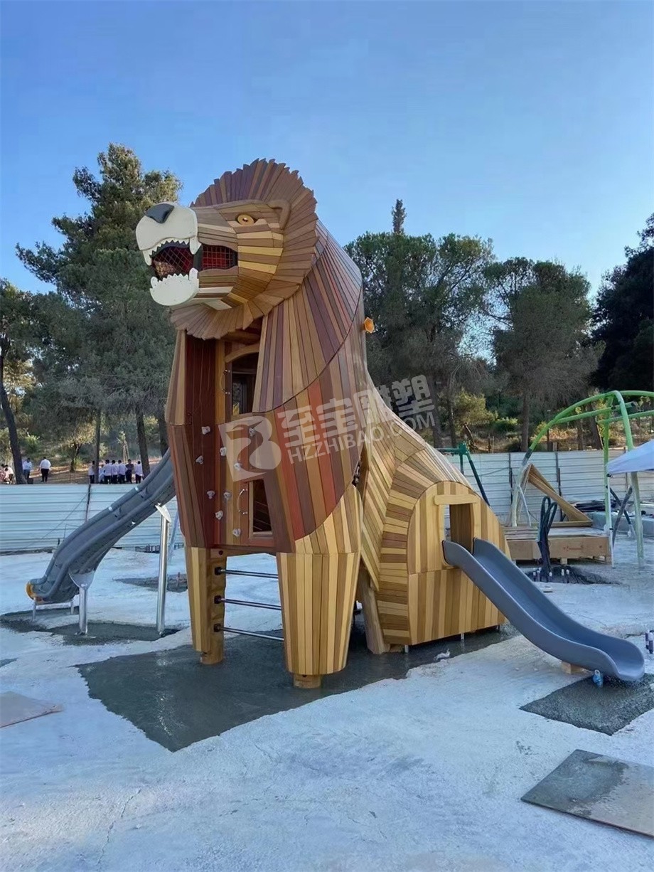 獅子動物兒童無動力游樂設施不銹鋼雕塑非標定制