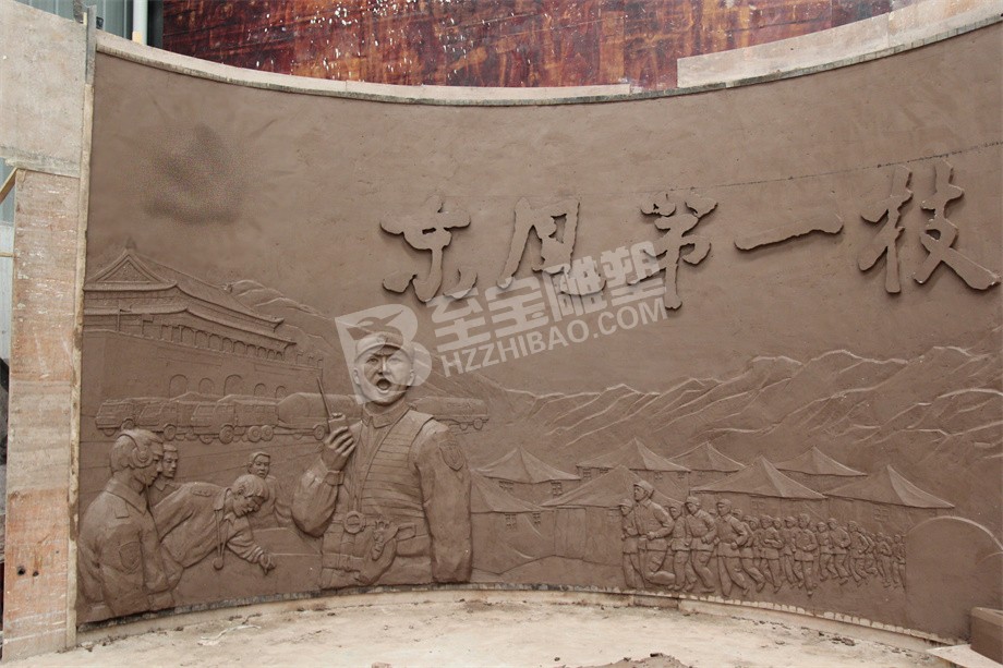 部隊文化建議玻璃鋼仿銅雕塑仿鑄銅浮雕設計定制