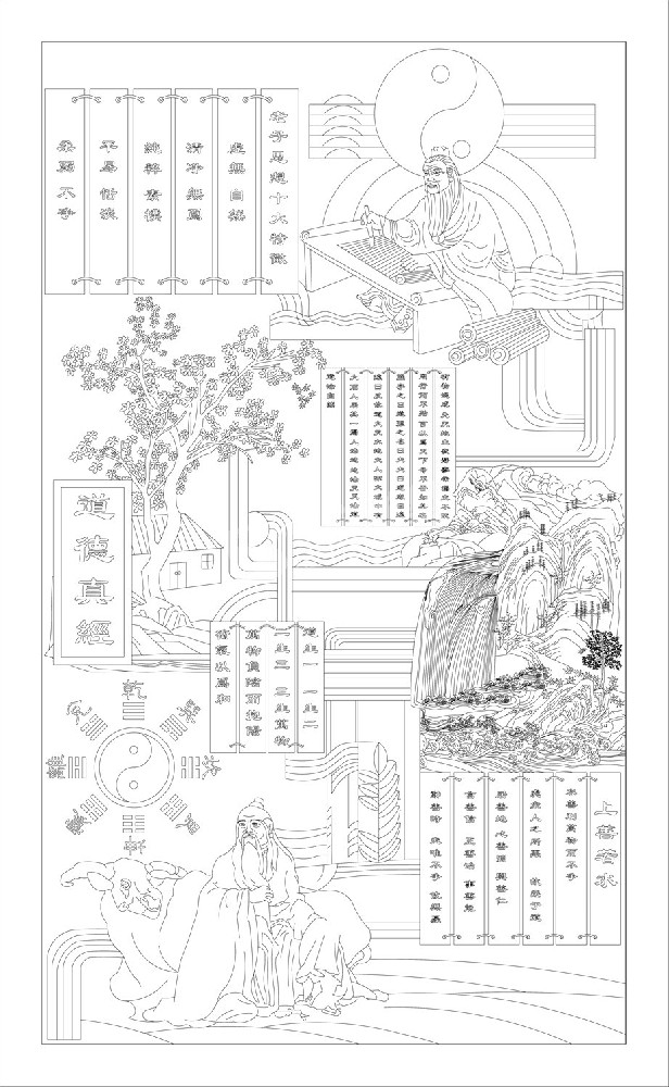 人文歷史浮雕雕塑原創(chuàng)手繪設(shè)計稿