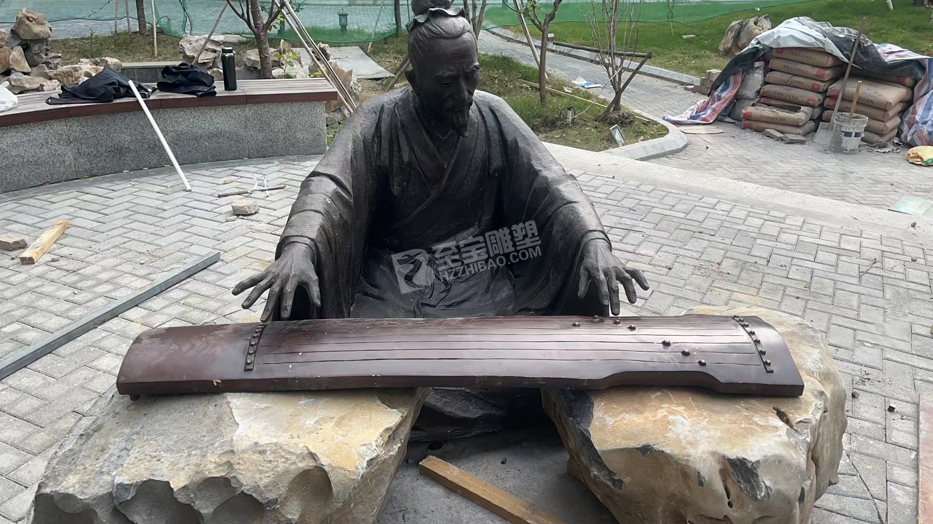 蕭山高橋小學(xué)上善若水不銹鋼雕塑、鑄銅雕塑